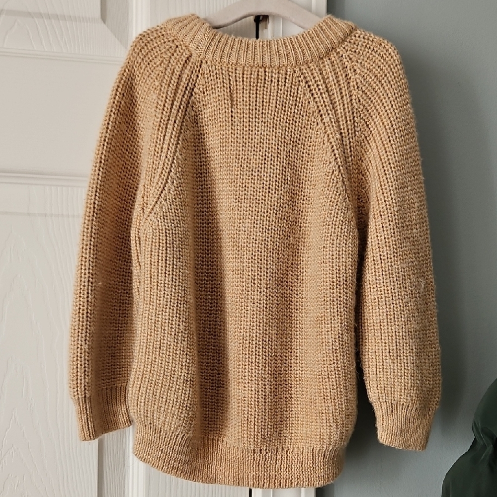 Kids Peachy Tan Merino Wool Knit Sweater - Picture 6 of 7